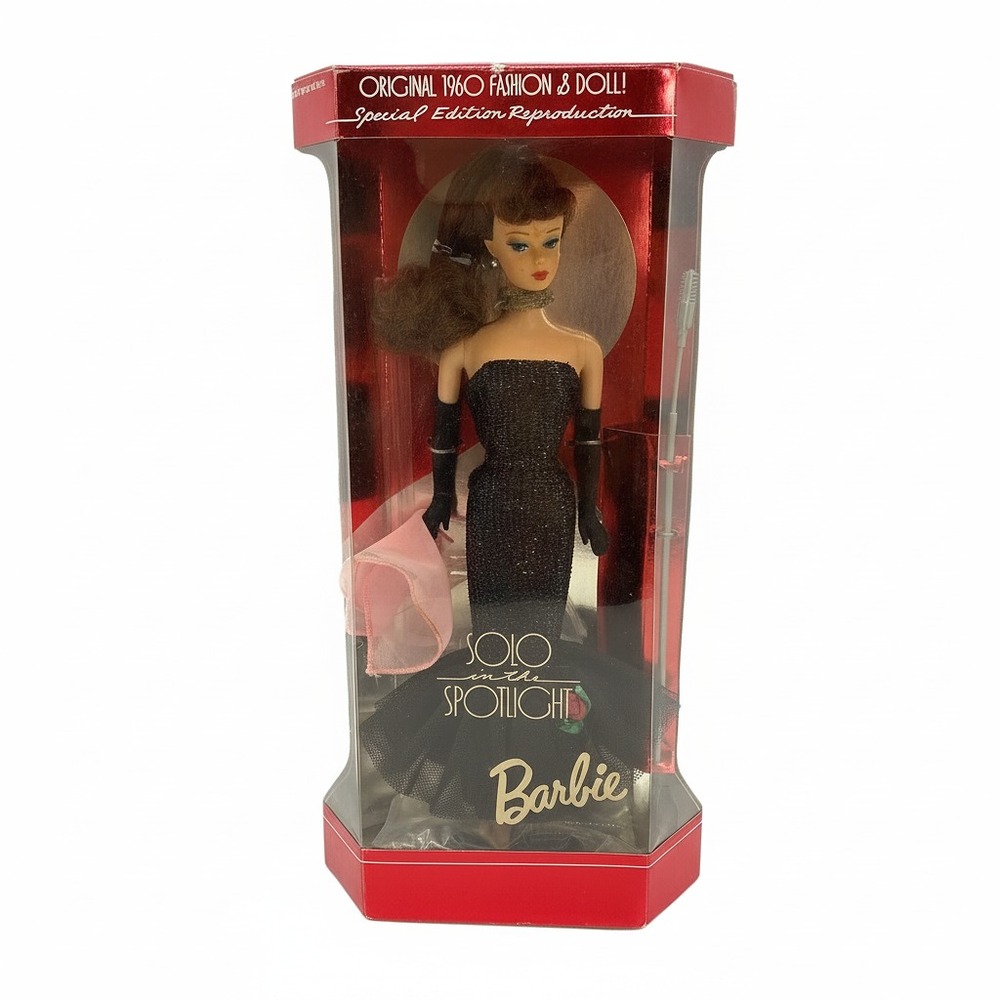 Barbie Black Pink Toy 1960s solo in the spotlight doll